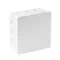 PF Caja de superficie con debilitamiento, 12 entradas, 86x86x40mm, IP55, tapa click-clack, blanco