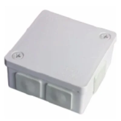 PF Puszka natynkowa z dławnicami gumowymi 6-wlotowa 86x86x40mm IP55 dekiel na 2 wkręty biała