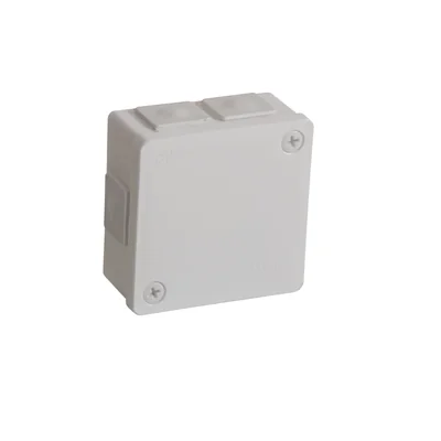 PF Puszka natynkowa z dławnicami gumowymi 6-wlotowa 86x86x40mm IP55 dekiel na 2 wkręty biała