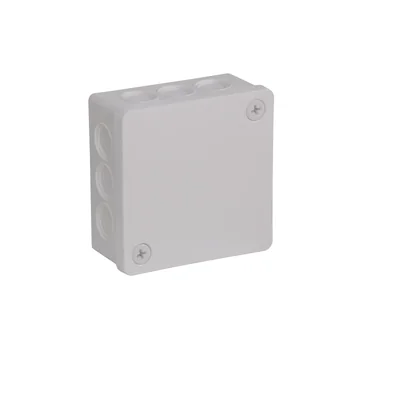PF Puszka natynkowa z osłabieniami 12-wlotowa 86x86x40mm IP55 dekiel na 2 wkręty biała