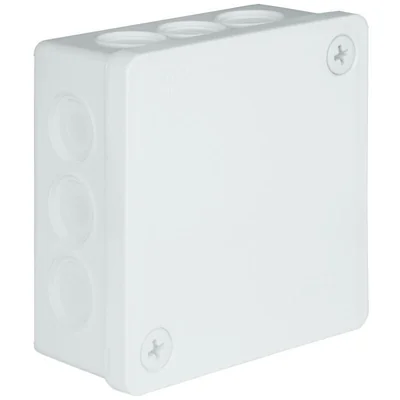 PF Puszka natynkowa z osłabieniami 12-wlotowa 86x86x40mm IP55 dekiel na 2 wkręty biała
