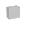 PF Surface-mounted box with knockouts 12-inlets 86x86x40mm IP55 cover for 2 screws white