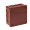 PF Surface-mounted box with knockouts 12-inlets 86x86x40mm IP55 cover with 2 screws brown