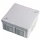 PF Surface-mounted box with rubber glands 6-inlet 86x86x40mm IP55 cover for 2 screws white