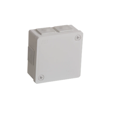 PF Surface-mounted box with rubber glands 6-inlet 86x86x40mm IP55 cover for 2 screws white