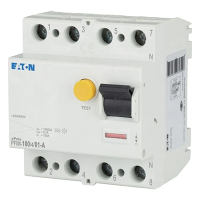 PFIM residual current device, 4-pole 0.1A