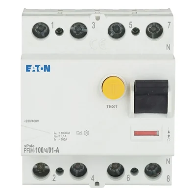 PFIM residual current device, 4-pole 0.1A