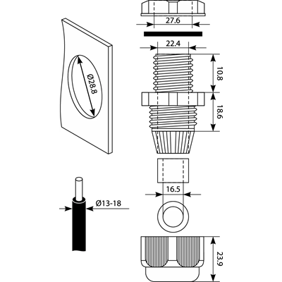 Pg-21 prensaestopas