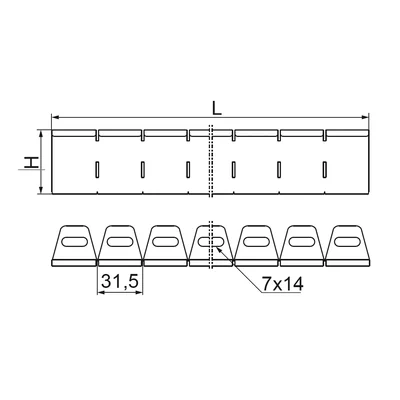 PGK100/1 Elbow partition sheet thickness - 1 mm