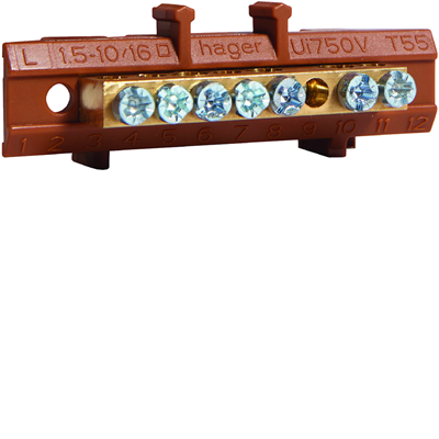 Phase terminal block 3x16+4x10mm²
