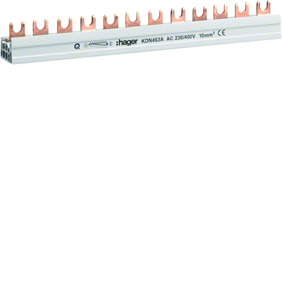 Phasenschiene 4-polig. 10qmm 12mod