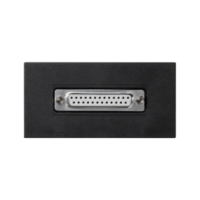 Piastra 90x45mm (2xK45) connettori LPT + inserto, grigio grafite