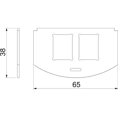 Piastra di montaggio MP R2 2C per GES R2 per 2 x tipo C