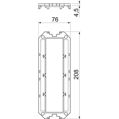 Piastra di montaggio UT4 P4 per UT4, 4 moduli 45