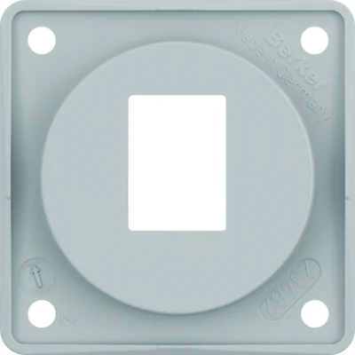 Piastra portante INTEGRO FLOW 1 canale per prese modulari AMP, grigio lucido