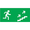 Pictogram, a boy running to the right up the stairs P24