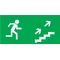 Pictogram, a boy running to the right up the stairs P24