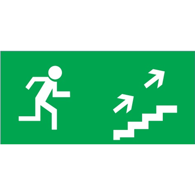 Pictograma, un niño corriendo hacia la derecha subiendo las escaleras P24