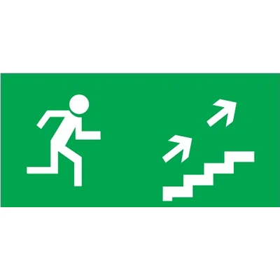 Pictogramme, un garçon courant vers la droite dans les escaliers P24