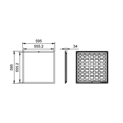 PILA plafoniera LED 40W 4000lm 4000K IP20
