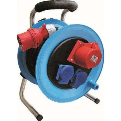 PIŁAWA Cavo prolunga per tamburo 2xGS 1xCEE 16A/5P isolamento termico 30m H05RR-F 5x1,5 plastica