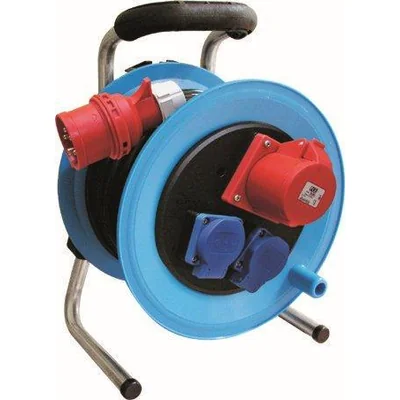 PIŁAWA Rallonge de tambour 2xGS 1xCEE 16A/5P fusible thermique 30m H05RR-F 5x1,5 plastique