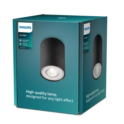 PILLAR bodové osvětlení černé 1x50W 230V