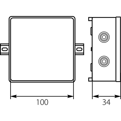 PIN Installation box PIN 100/B 100x100mm white