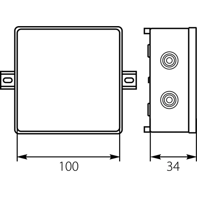 PIN Installationsdose PIN 100/B 100x100mm weiß