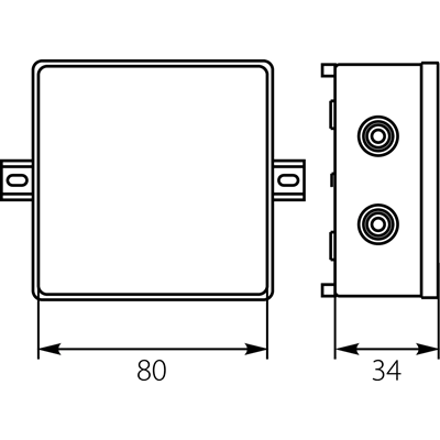 PIN Installationsdose PIN 80/S 80x80mm grau