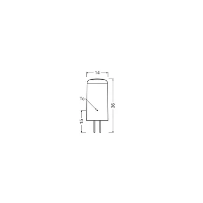 PIN LED lamp 12 V 2.6W 827 Clear G4