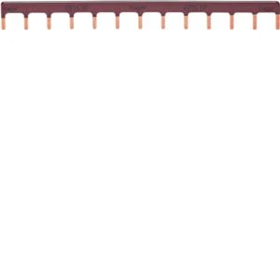 Pin rail 1P 10 mm² 13M brown coating