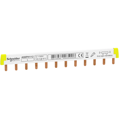 Pin rail A9XPH112 100A 1-pole 12 modules