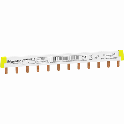 Pin rail A9XPH112 100A 1-pole 12 modules