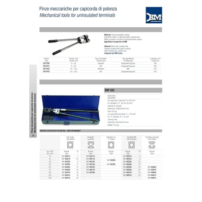 Pince à sertir pour cosses 10-120 mm2