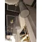 PINTO NERO Hanging lamp, triple slat, satin nickel