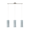 PINTO NERO Hanging lamp, triple slat, satin nickel