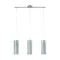 PINTO NERO Hanging lamp, triple slat, satin nickel