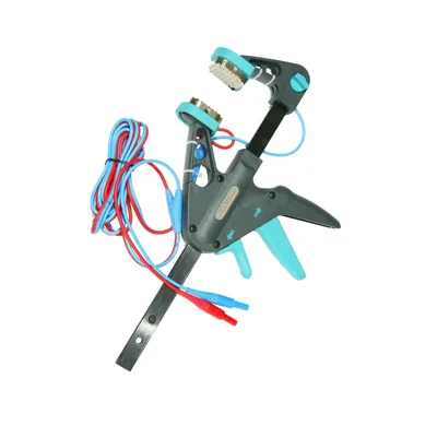 Pinza Kelvin con un par de cables.