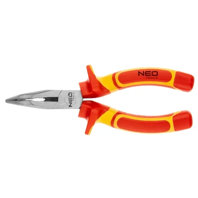 Pinze a becco lungo curve da 160 mm, 1000V, CrV, lucidate