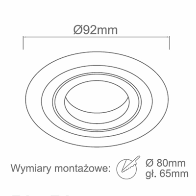 PIO BIANCO White recessed ceiling lamp