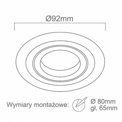 PIO BIANCO White recessed ceiling lamp