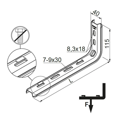 Pipe support length 438mm