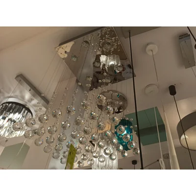 PIRAMIDE Lampada da soffitto cromata