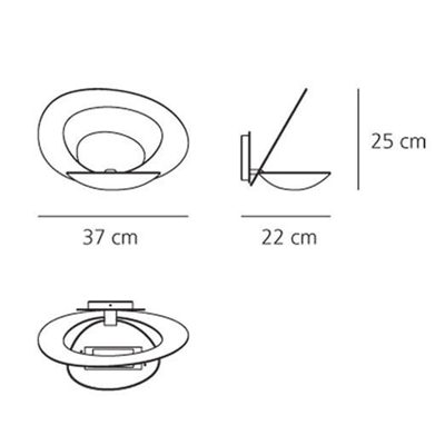 PIRCE Weiße Display-Wandleuchte