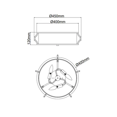 PIRELO PL CROMO Deckenleuchte aus Chrom
