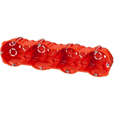 PK-4x60 deep flush-mounted box for hollow walls IP 20 - brick red