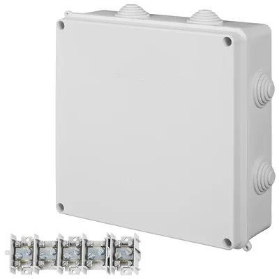 PK-8 surface-mounted box with insert 5x35mm2, 8 glands IP 55 - white