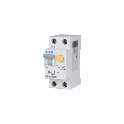 PKNM-16/1N/B/003-MW Interruttore automatico combinato 10kA, In=16A, IΔN=0.03A, char. B, tipo AC, 1+N polo. Serie PKNM