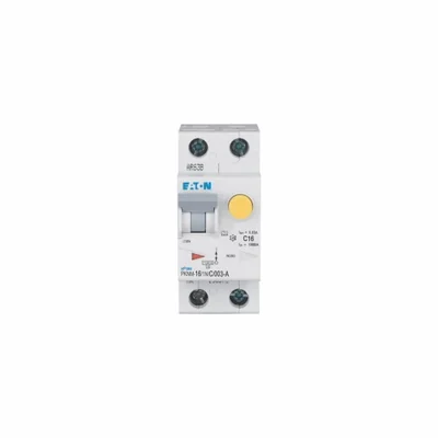 PKNM-16/1N/C/003-A-MW Interruttore automatico combinato 10kA, In=16A, IΔN=0.03A, caratteristica C, tipo A, polo 1+N. Serie PKNM